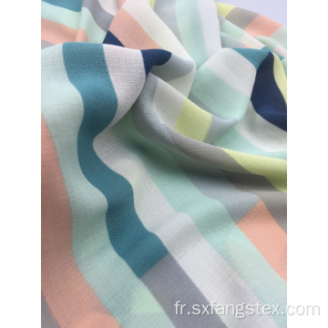 Tissu de robes de filles imprimé 100% polyester coloré